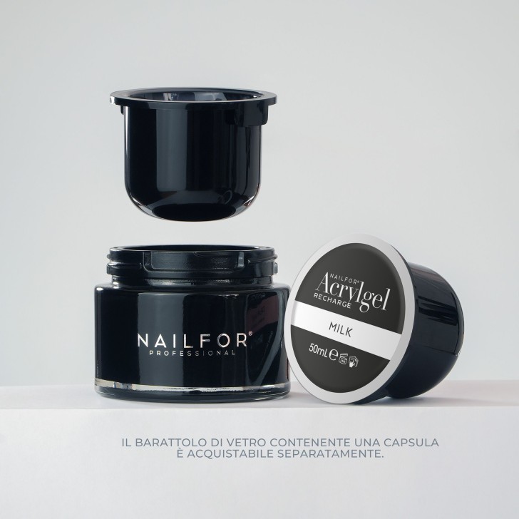 Nail Gel Reconstruction 2X AcrylGel REFILL - Milk 50ML (2x50ml) Nailfor €29.99