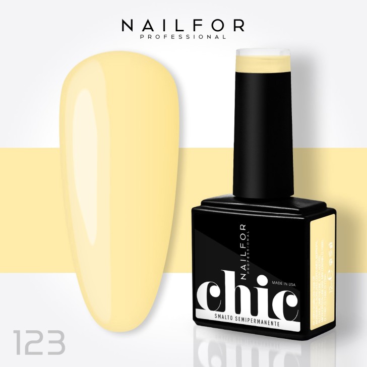Semipermanente smalto colore per unghie: CHIC SMALTO SEMIPERMANENTE - 123 Giallo Nailfor 7,99 €