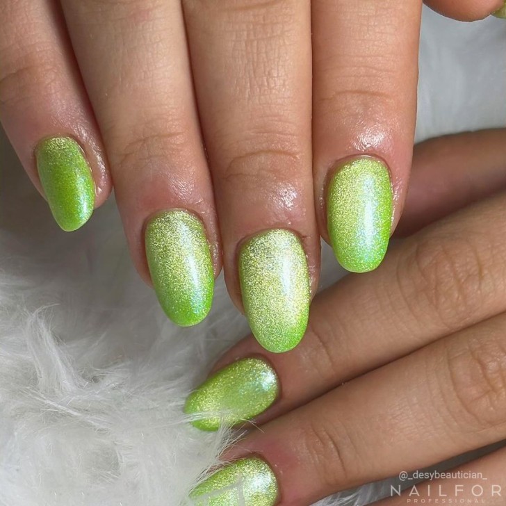 Semipermanente smalto colore per unghie: NEW CAT EYE 5D 36 Green FLUO Nailfor 12,99 €