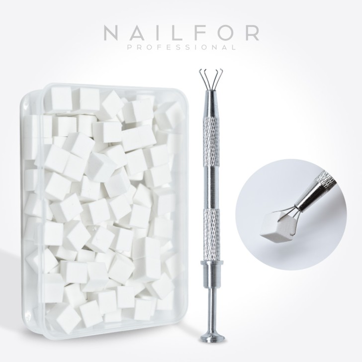 accessori per unghie, nails nail art alta qualità Boomer Sponge - Spugnette Babyboomer e pinza - Bianco Nailfor 5,99 € Nailfor