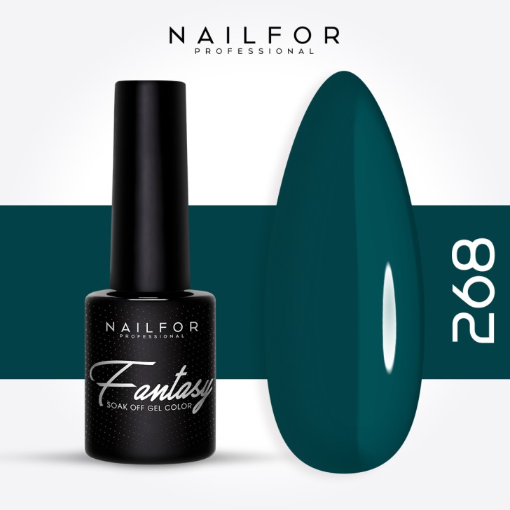 Semipermanente smalto colore per unghie: FANTASY Smalto Gel Semipermanente - 268 Petrolio Nailfor 6,99 €