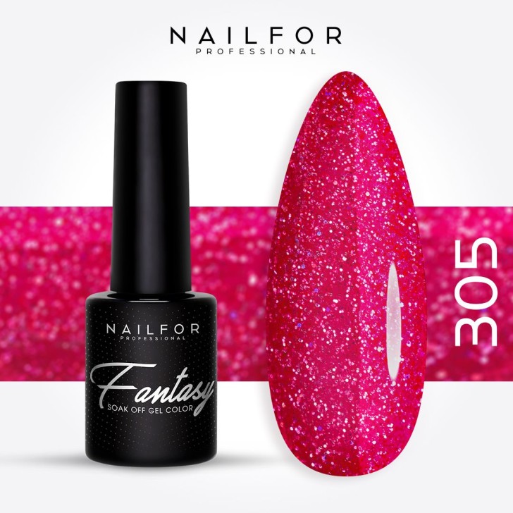 Semipermanente smalto colore per unghie: FANTASY Smalto Gel Semipermanente - 305 Nailfor 6,99 €