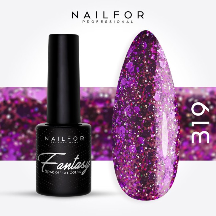 Semipermanente smalto colore per unghie: FANTASY Smalto Gel Semipermanente - 319 Nailfor 6,99 €