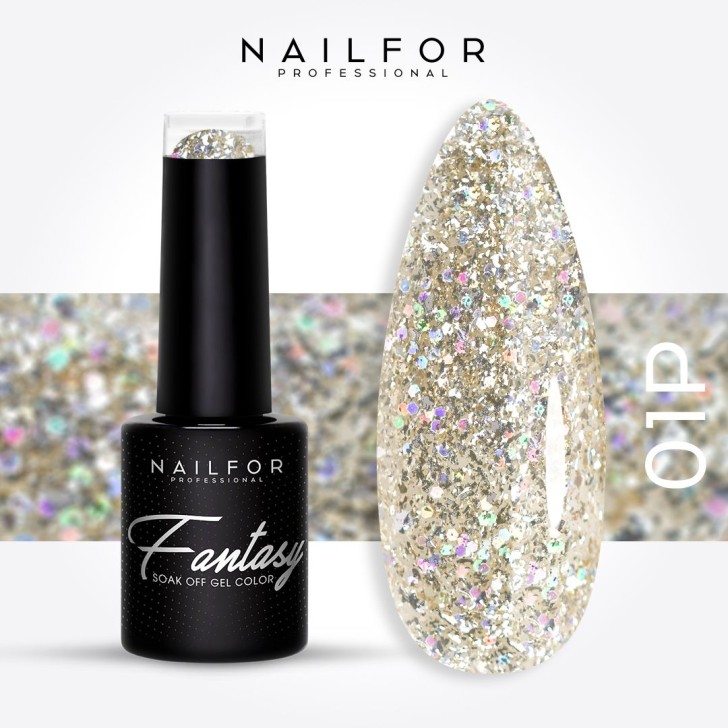 Semipermanente smalto colore per unghie: FANTASY PLATINUM Smalto Gel Semipermanente - 01P Nailfor 7,99 €