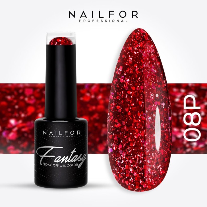 Semipermanente smalto colore per unghie: FANTASY PLATINUM Smalto Gel Semipermanente - 08P Nailfor 7,99 €
