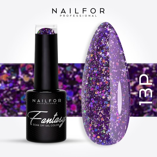 FANTASY Vernis Gel PLAT PLATINUM Semi-Permanent-13P