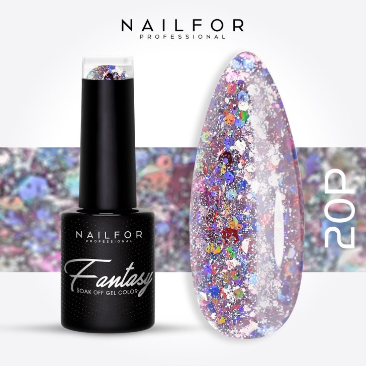 Semipermanente smalto colore per unghie: FANTASY PLATINUM Smalto Gel Semipermanente - 20P Nailfor 7,99 €