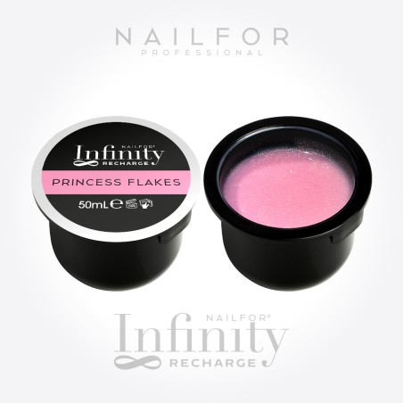 2X RICARICA INFINITY GEL - BUILDER REFILL PRINCESS FLAKES 50ML