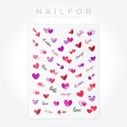 decorazione nail art ricostruzione unghie STICKERS ADESIVI SAN VALENTINO - ST759 Nailfor 1,99 €