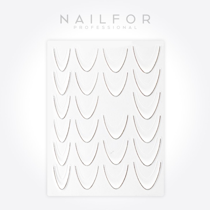 STICKERS ADESIVI FRENCH ARGENTO BIANCO- ST2206