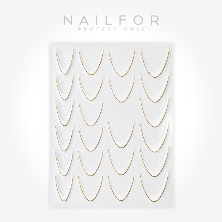 STICKERS ADESIVI FRENCH ORO BIANCO - ST2194