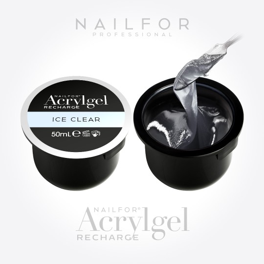 Gel per unghie ricostruzione 2X RICARICA ACRYLGEL - ICE CLEAR 50ML (2x50ml) Nailfor 30,99 €