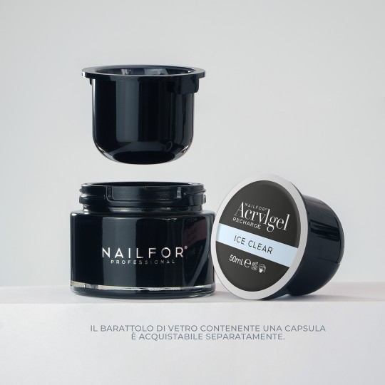 Gel per unghie ricostruzione 2X RICARICA ACRYLGEL - ICE CLEAR 50ML (2x50ml) Nailfor 30,99 € 2