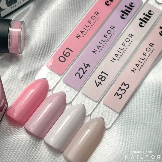 Semi-permanent nail polish color: Chic SEMI-PERMANENT NAIL POLISH - 481 Pastel White Pink Nailfor €7.99 2