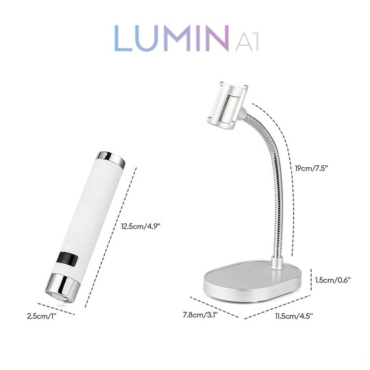 Lámpara Led Uv portátil Lumin A1 con Ai 5W - NEGRA 2