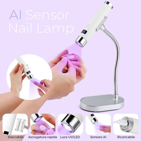 Lámpara Led Uv portátil Lumin A1 con Ai 5W - AZUL