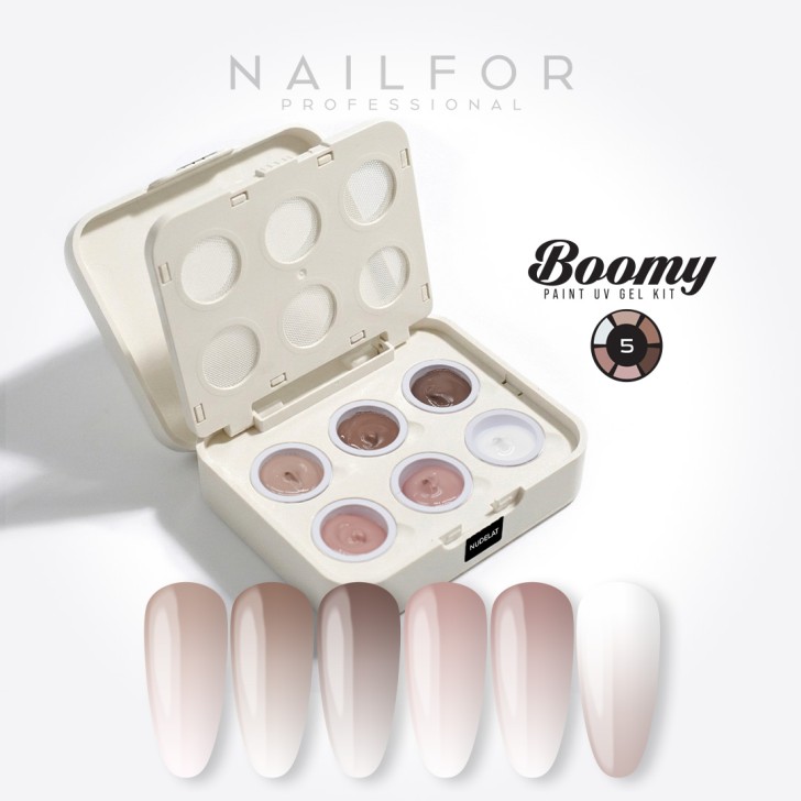 Kit Paint Gel Color BOOMY 5 - NUDELAT