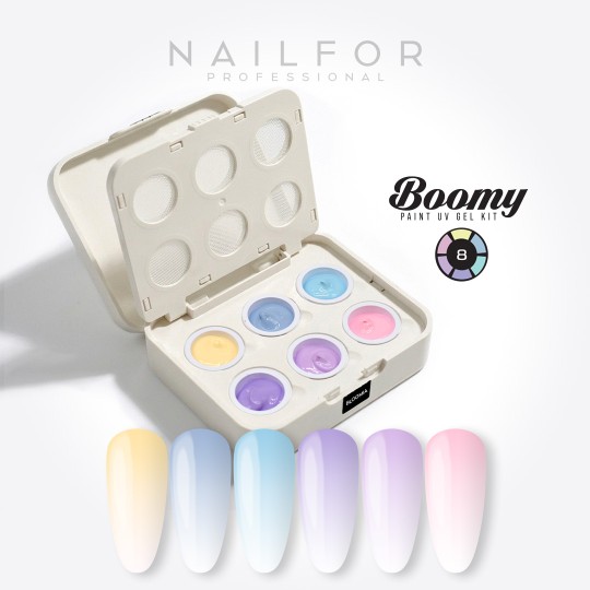 Kit Paint Gel Color BOOMY 8 - BLOOMIA