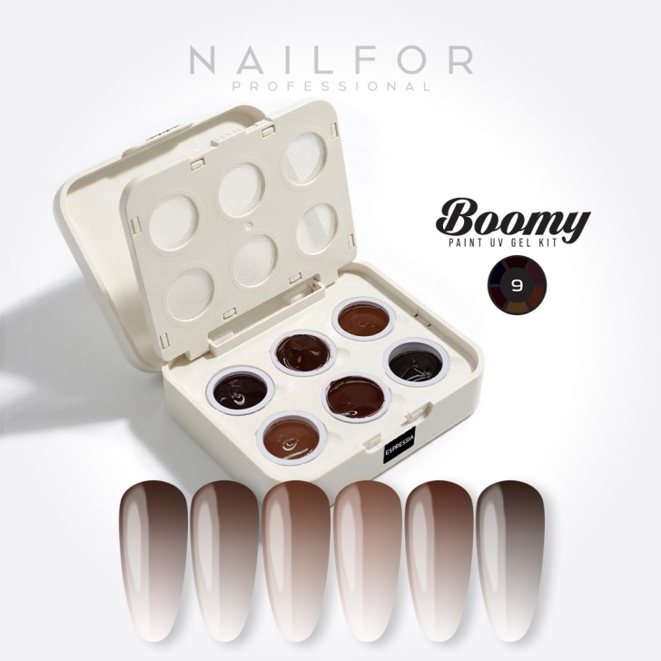 BOOMY 9 Color Gel Paint Kit - ESPRESSIA