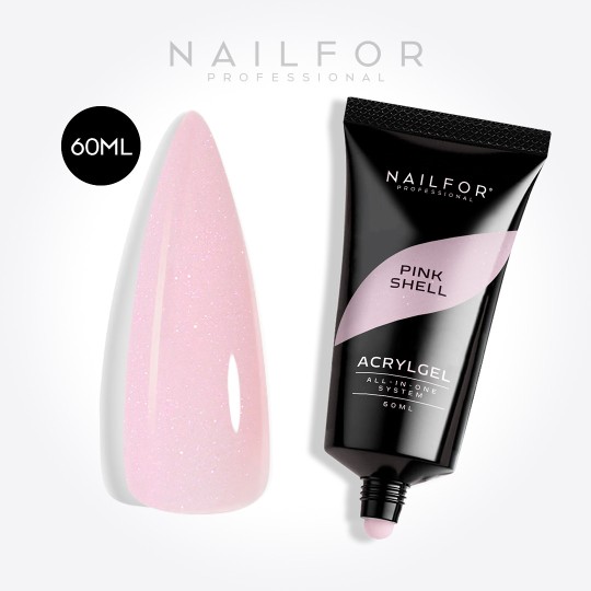 ACRYLGEL GLITTER PINK SHELL 60ML