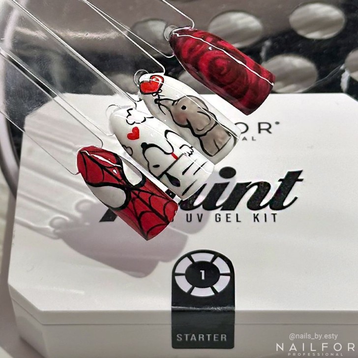 colore gel per unghie, nail art, nails PAINT SOLID UV GEL KIT - 01 STARTER | Nailfor 12,99 €