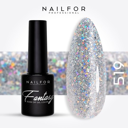 Semi-permanent nail polish color: Fantasy Semi-permanent Gel Polish - 519 Nailfor €6.99
