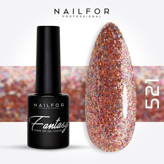 Semi-permanent nail polish color: Fantasy Semi-permanent Gel Polish - 521 Nailfor €6.99