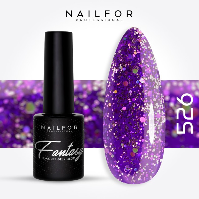 Semipermanente smalto colore per unghie: FANTASY Smalto Gel Semipermanente - 526 Nailfor 6,99 €