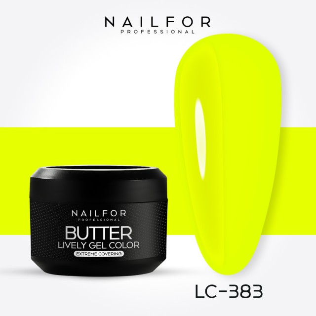 gel de couleur pour ongles, nail art , nails Gel Color haute densité Butter Fluo - LC383 | Nailfor 4,99 €