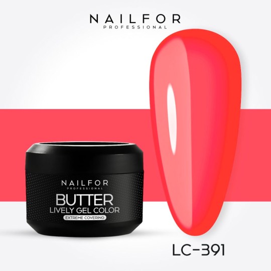 colore gel per unghie, nail art, nails Butter Alta Densità Gel Color Fluo - LC391 Corallo | Nailfor 4,99 €