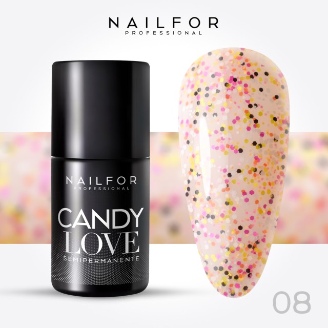 CANDY LOVE Semi-permanent nail polish - 08