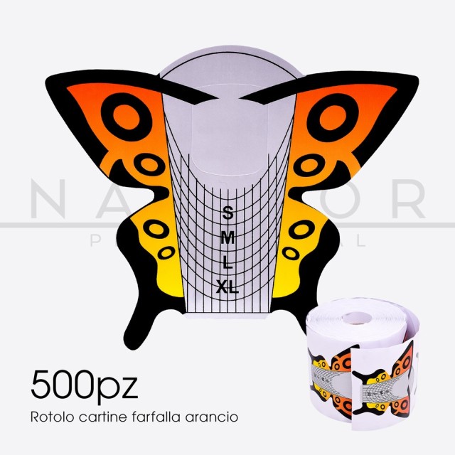NAIL FORM Orange Butterfly Roll 500pcs
