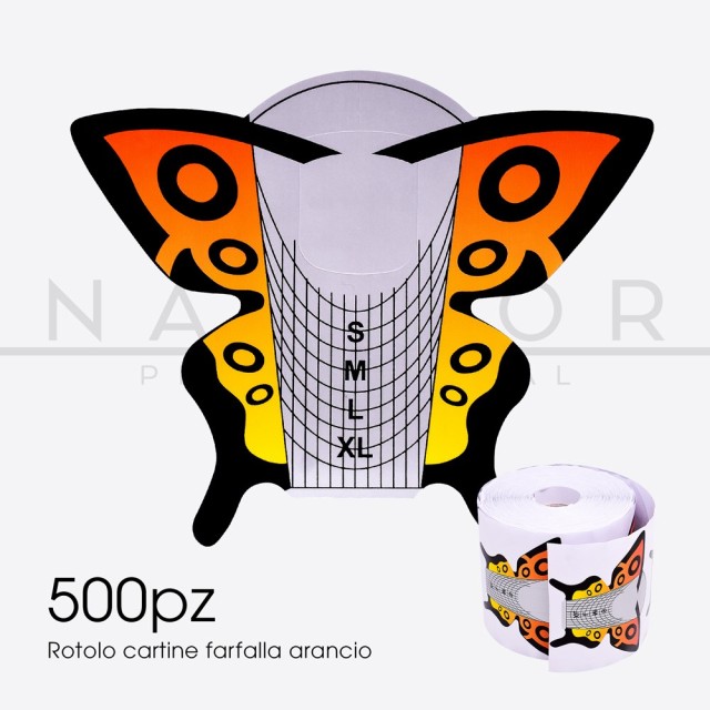 PAPEL de la MARIPOSA NARANJA rollo 500pcs