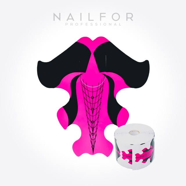 accessori per unghie, nails nail art alta qualità CARTINE FUCSIA PER ALLUNGAMENTO UNGHIE - 500 PEZZI Nailfor 8,90 € Nailfor