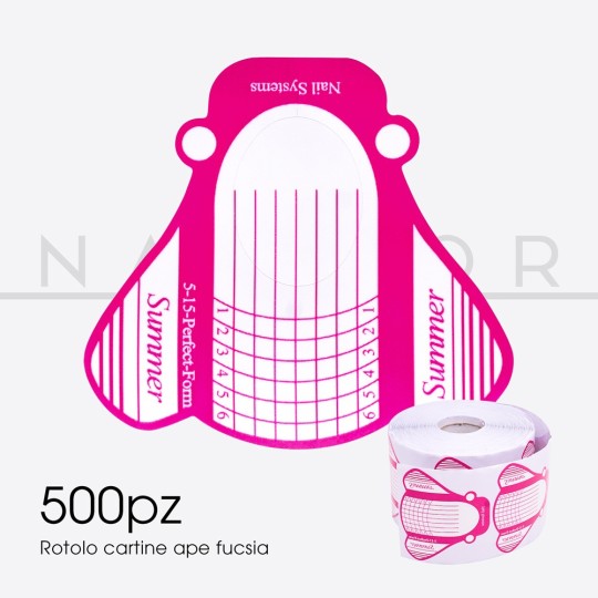 nail accessories, nails nail art high quality FUCSIA MOSCA PAPER roll 500pcs Nailfor €7.50 Nailfor