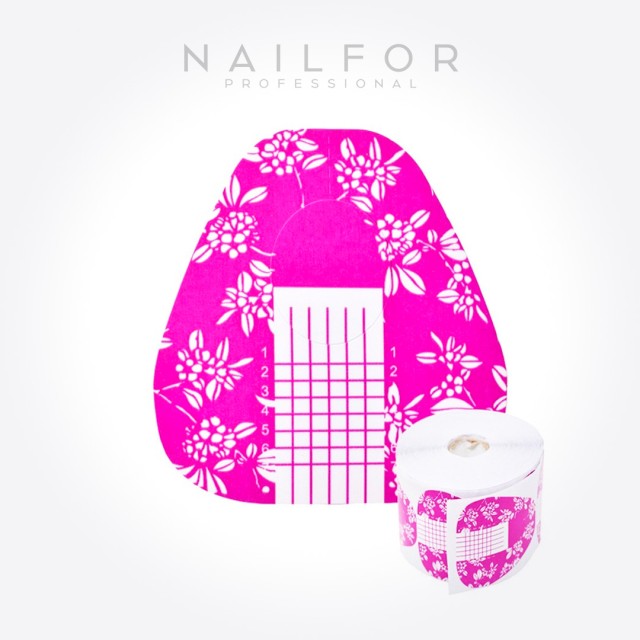 Accessoires pour ongles, nails de haute qualité nail art PAPIERS OVALES FUCHSIA POUR EXTENSION D'ONGLES - 500 pièces Nailfor 7,5