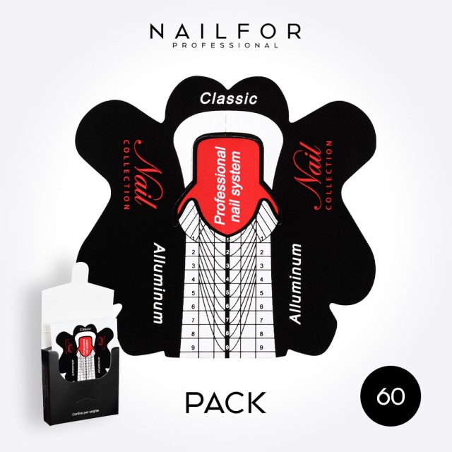 accessori per unghie, nails nail art alta qualità CARTINE PACK CLASSIC ALLUMINIO - 60pezzi Nailfor 3,79 € Nailfor