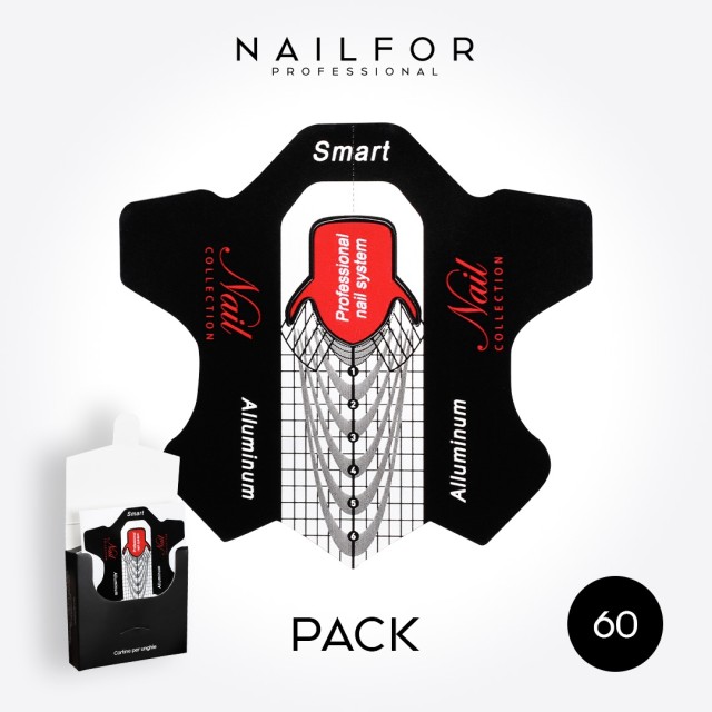 accessori per unghie, nails nail art alta qualità CARTINE PACK SMART ALLUMINIO - 60pezzi Nailfor 3,79 € Nailfor