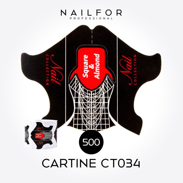 accessori per unghie, nails nail art alta qualità CARTINE Square Almond - 500pezzi Nailfor 7,99 € Nailfor
