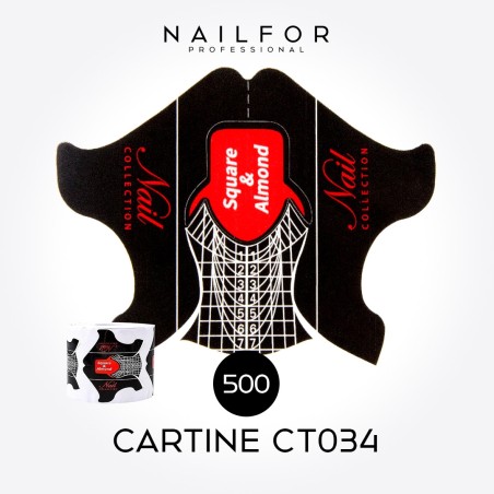 Accessoires pour ongles, nails nail art haute qualité CARTS Square Almond - 500pcs Nailfor 7,99 € Nailfor