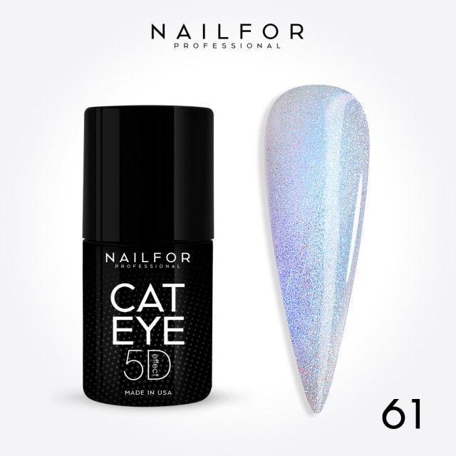 Semi-permanent nail polish color: Cat eye 5d Aurora - 61 Nailfor €11.99