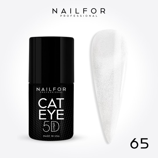 Esmalte de uñas semipermanente color: Cat eye 5d White - 65 Nailfor 11,99 €