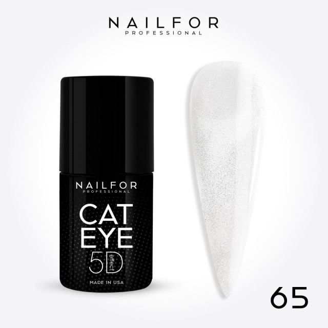 Semipermanente smalto colore per unghie: CAT EYE 5D White - 65 Nailfor 11,99 €
