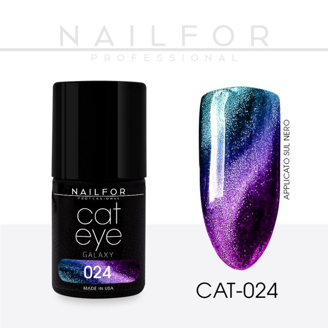 Semi-permanent nail polish color: Cat eye Galaxy 24-CAT Nailfor €12.99
