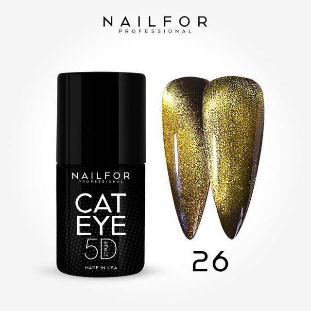 Semipermanente smalto colore per unghie: CAT EYE GALAXY GOLD 26-CAT Nailfor 12,99 €