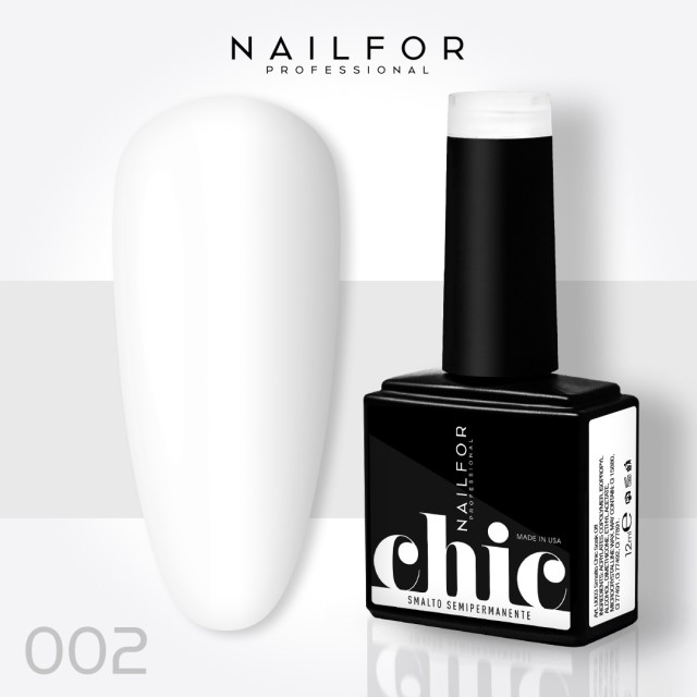 Semipermanente smalto colore per unghie: CHIC SMALTO SEMIPERMANENTE - 002 bianco pastello Nailfor 7,99 €