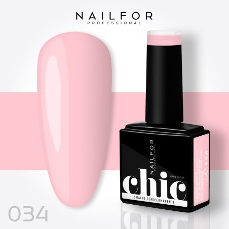 Semi-permanent nail polish color: Chic SEMI-PERMANENT NAIL POLISH - 034 Nailfor €7.99