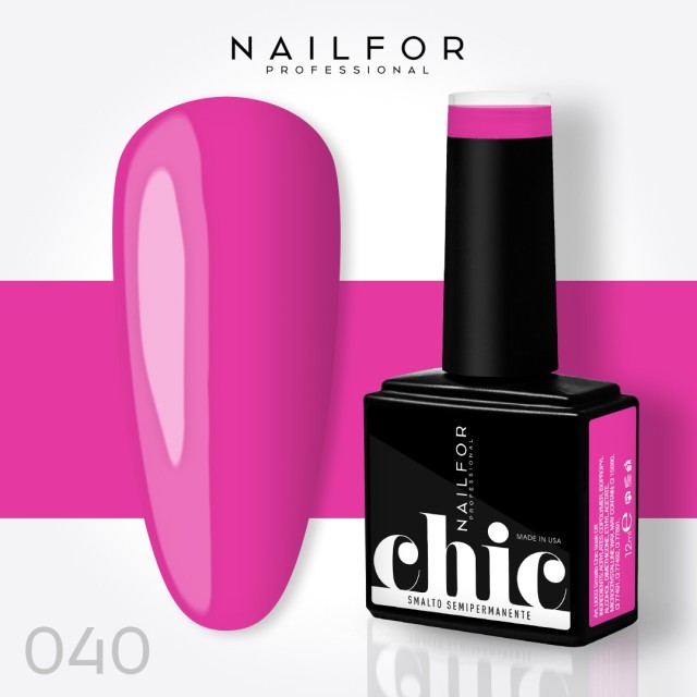 Semipermanente smalto colore per unghie: CHIC SMALTO SEMIPERMANENTE - 040 FLUO Nailfor 7,99 €