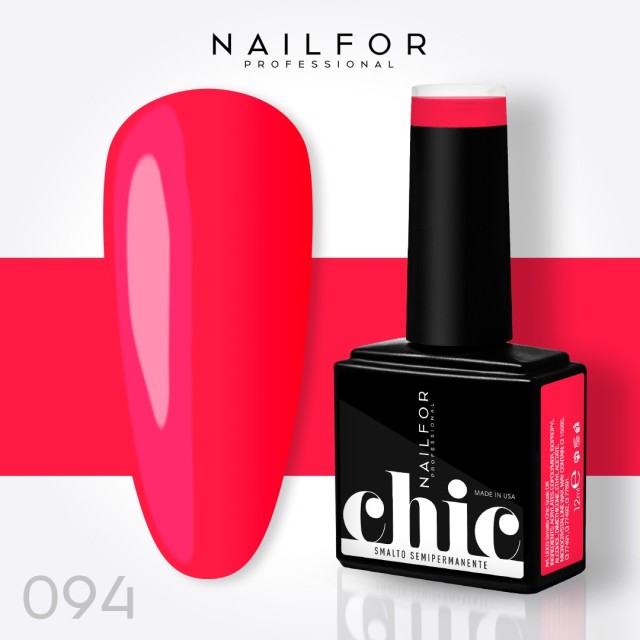 Vernis à ongles semi-permanent couleur : Chic SEMI-PERMANENT NAIL POLISH - 094 Fluo Nailfor pour 7,99 €