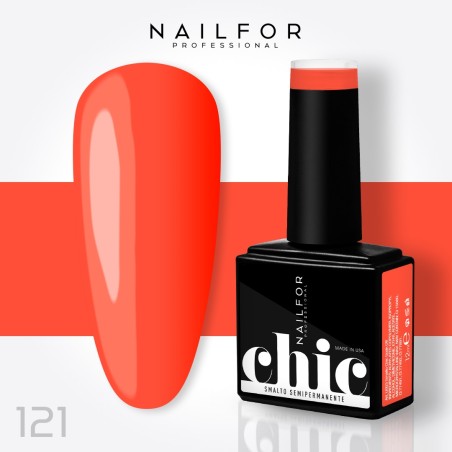 Vernis à ongles semi-permanent couleur : Chic SEMI-PERMANENT NAIL POLISH - 121 Fluo Nailfor 7,99 €